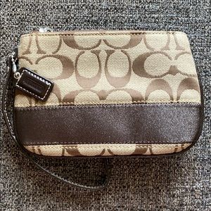 Brown Coach Wristlet